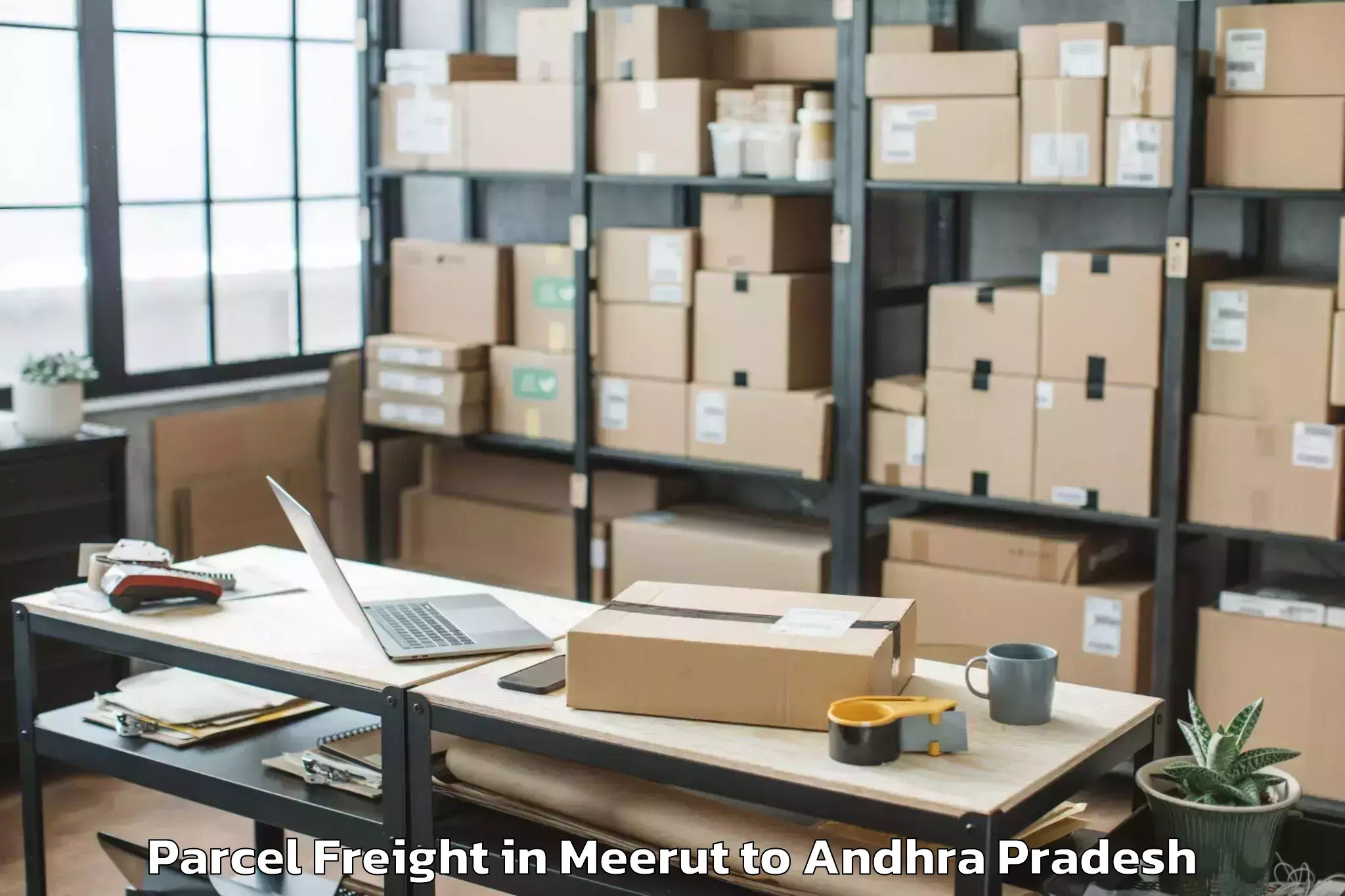 Leading Meerut to Gollapalli Parcel Freight Provider